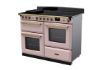 Rangemaster 18128 Estel Deluxe 110 Induction Range Cooker with Proving Drawer in Pale Pink with Antique Brass Trim - ESDLO110EIPPPK/AB1_angled