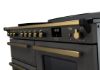 Rangemaster 18124 Estel Deluxe 110 Induction Range Cooker with Proving Drawer in Slate with Antique Brass Trim - ESDLO110EIPSLT/AB1_controls
