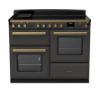 Rangemaster 18124 Estel Deluxe 110 Induction Range Cooker with Proving Drawer in Slate with Antique Brass Trim - ESDLO110EIPSLT/AB1_main