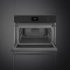 Smeg SO4301M1N 45cm Classic Combi Microwave Matte Black open 2