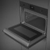 Smeg SO4301M1N 45cm Classic Combi Microwave Matte Black open 3