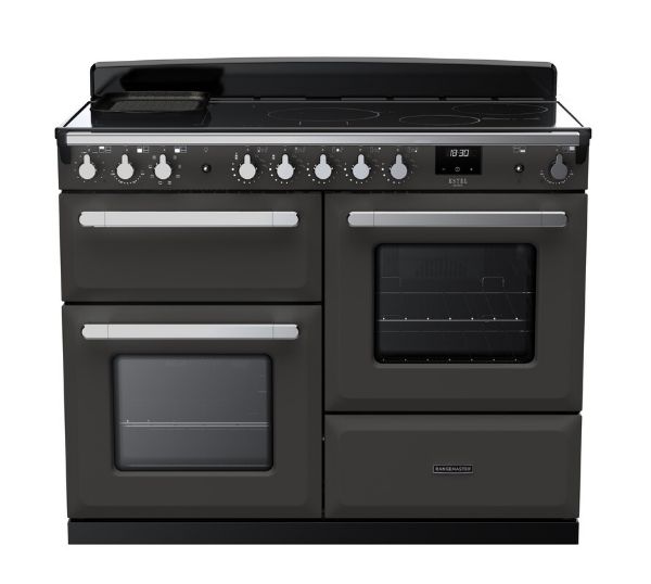 Rangemaster 15198 Estel Deluxe 110 Induction Range Cooker with Proving Drawer in Slate with Chrome Trim - ESDLO110EIPSLT/CM1_main