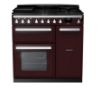 Rangemaster 14979 Estel Deluxe 90 Dual Fuel Range Cooker in Bordeaux with Chrome Trim_main