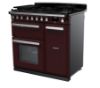 Rangemaster 14979 Estel Deluxe 90 Dual Fuel Range Cooker in Bordeaux with Chrome Trim_angled