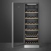 Smeg SCV115GS 60cm Freestanding Classic Wine Cooler with Left Hand Hinge SS open