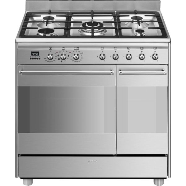 Smeg SCB92MX8 90cm Concert Dual Fuel Range Cooker Stainless Steel main