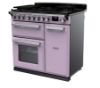 Rangemaster 17843 Estel Deluxe 90 Dual Fuel Range Cooker in Heather with Chrome Trim - ESDL90DFPHTH/CM1_angled