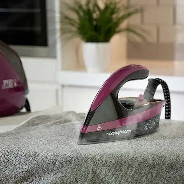 Morphy Richards 332102 SpeedSteam Pro Steam Generator  - Purple_in use 3