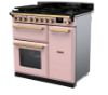 Rangemaster 18037 Estel Deluxe 90 Dual Fuel Range Cooker in Pale Pink with Antique Brass Trim - ESDL90DFPPPK/AB1_angled