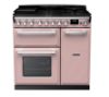Rangemaster 14982 Estel Deluxe 90 Dual Fuel Range Cooker in Pale Pink with Chrome Trim - ESDL90DFPPPK/CM1_main