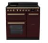 Rangemaster 18056 Estel Deluxe 90 Induction Range Cooker in Bordeaux with Antique Brass Trim - ESDL90EIPBOR/AB1_main