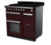 Rangemaster 15030 Estel Deluxe 90 Induction Range Cooker in Bordeaux with Chrome Trim - ESDL90EIPBOR/CM1_angled