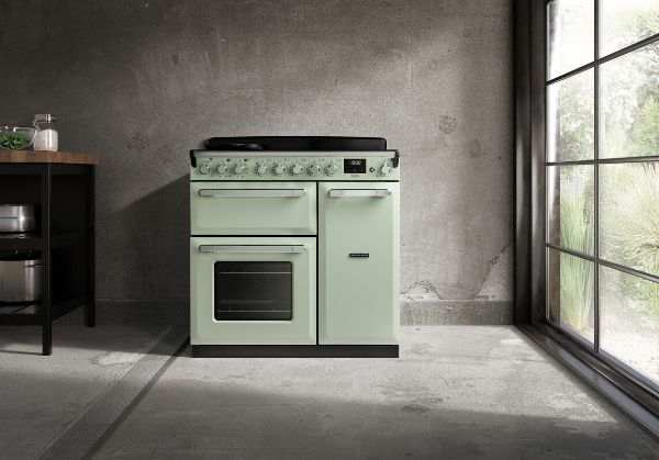 Rangemaster 15034 Estel Deluxe 90 Induction Range Cooker in Mint with Chrome Trim - ESDL90EIPMNT/CM1_room view