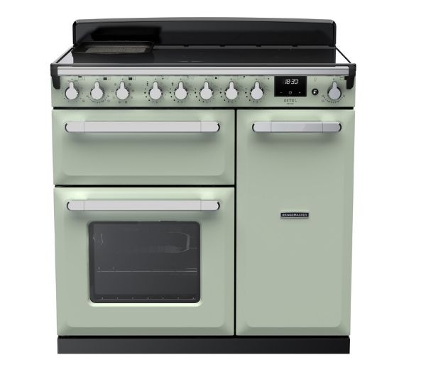 Rangemaster 15034 Estel Deluxe 90 Induction Range Cooker in Mint with Chrome Trim - ESDL90EIPMNT/CM1_main