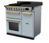 Rangemaster 18057 Estel Deluxe 90 Induction Range Cooker in Misty Blue with Antique Brass Trim - ESDL90EIPMSB/AB1_angled