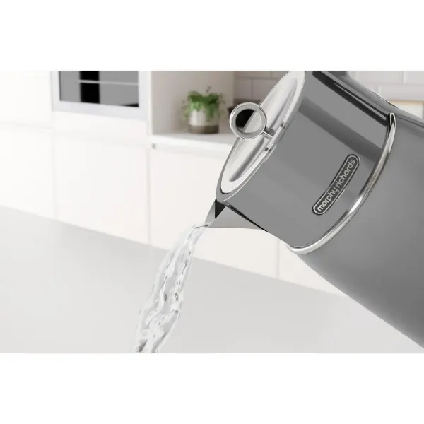 Morphy Richards 100705 1.5 Litres Signature Matt Jug Kettle - Grey_in use