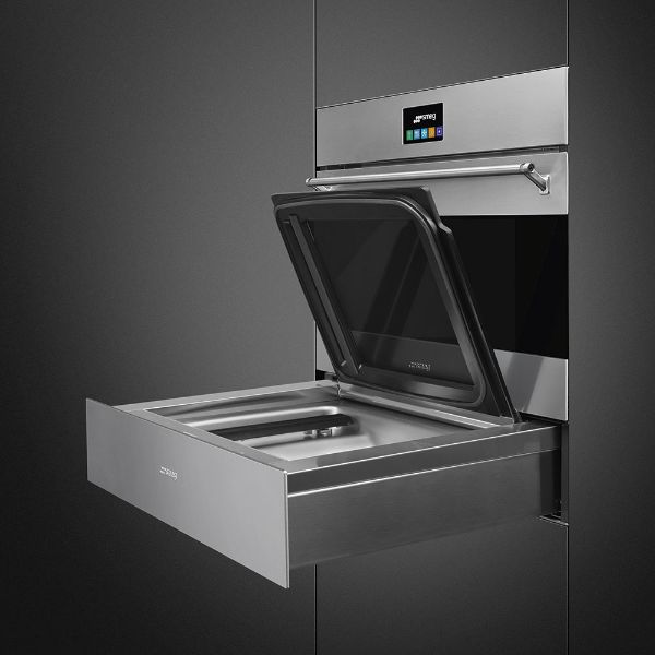 Smeg CPV315X 15cm Height Classic Vacuum Drawer Stainless Steel open 4