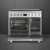 Smeg C92IPX2 90cm Stainless Steel Double Cavity Pyrolytic Cooker open