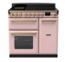 Rangemaster 18058 Estel Deluxe 90 Induction Range Cooker in Pale Pink with Antique Brass Trim - ESDL90EIPPPK/AB1_main