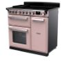 Rangemaster 15033 Estel Deluxe 90 Induction Range Cooker in Pale Pink with Chrome Trim - ESDL90EIPPPK/CM1_angled