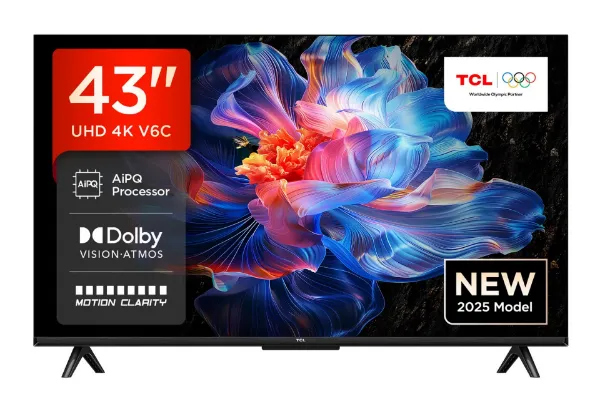 TCL 43V6C-UK 43" 4K Direct LED HDR Google TV_front