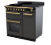 Rangemaster 18054 Estel Deluxe 90 Induction Range Cooker in Slate with Antique Brass Trim - ESDL90EIPSLT/AB1_angled
