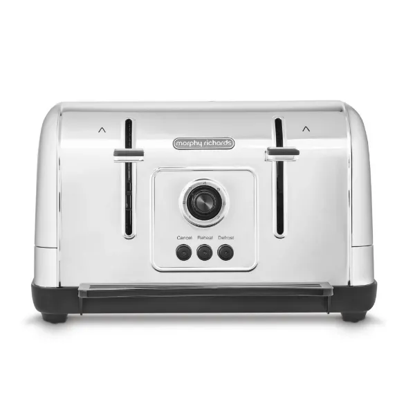 Morphy Richards 240130 Venture 4 Slice Toaster - Brushed_front view