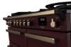 Rangemaster Estel Deluxe 100 Dual Fuel Range Cooker in Bordeaux with Antique Brass Trim - ESDL100DFPBOR/AB1_controls
