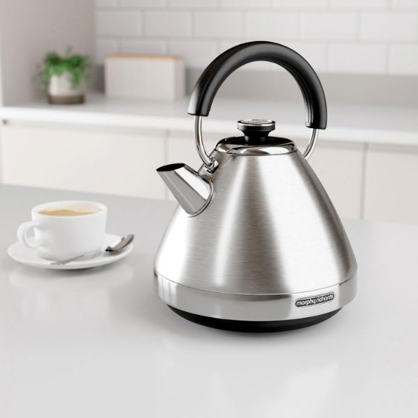 Morphy Richards 100130 1.5 Litres Venture Pyramid Rapid Boil Kettle - Brushed Stainless Steel_main