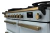 Rangemaster 18078 Estel Deluxe 100 Dual Fuel Range Cooker in Misty Blue with Antique Brass Trim - ESDL100DFPMSB/AB1_controls