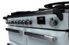 Rangemaster 15083 Estel Deluxe 100 Dual Fuel Range Cooker in Misty Blue with Chrome Trim - ESDL100DFPMSB/CM1_controls