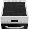 Hotpoint HDE5VDCW 50cm Electric Double Cooker with Ceramic Hob - White_hob