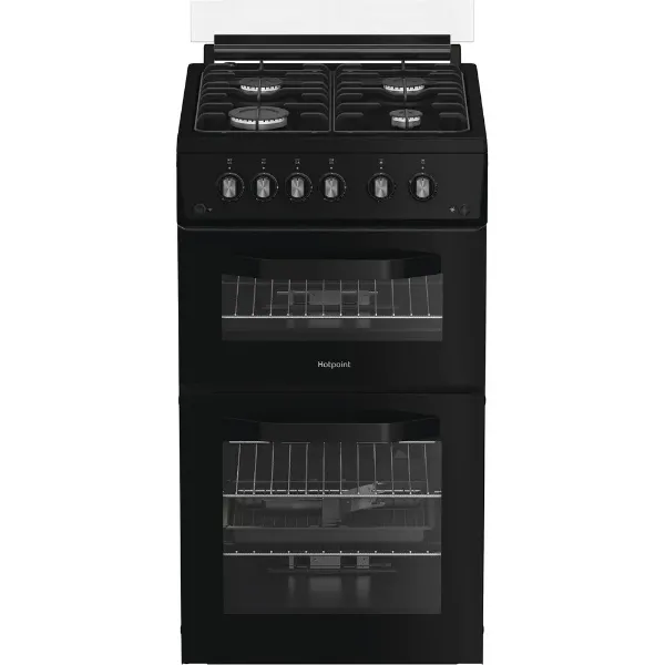 Hotpoint HDG5GCB 50cm Gas Double Cooker - Black_main