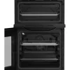 Hotpoint HDE5VDCB 50cm Electric Double Cooker with Ceramic Hob - Black_door open