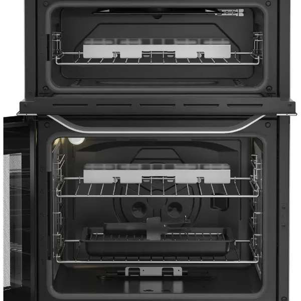 Hotpoint HDG6GDCX 60cm Gas Double Cooker with Glass Lid - Stainless Steel_interior