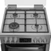 Hotpoint HDG6GDCWX 60cm Gas Double Cooker with Glass Lid - Stainless Steel_hob