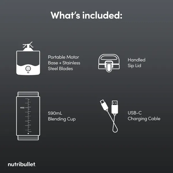Nutribullet 2777 McLaren Portable Blender - Grey_contentsw
