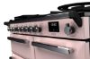 Rangemaster 15084 Estel Deluxe 100 Dual Fuel Range Cooker in Pale Pink with Chrome Trim - ESDL100DFPPPK/CM1_controls
