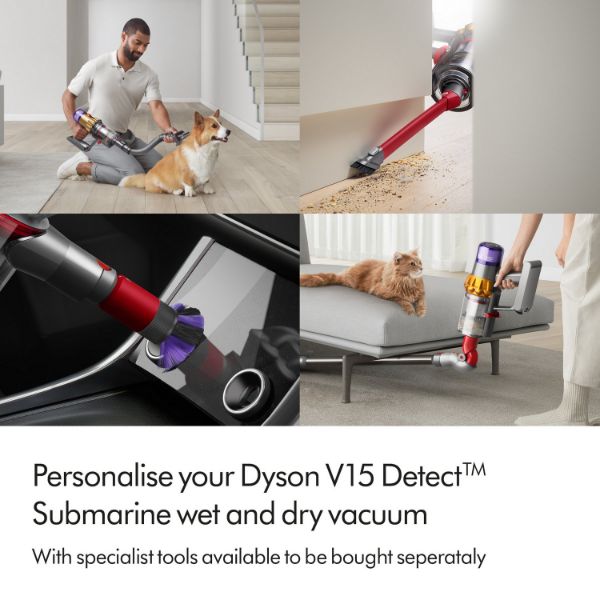 Dyson V15SUBMARINE Detect Submarine Wet & Dry cleaner - Yellow/Nickel_range