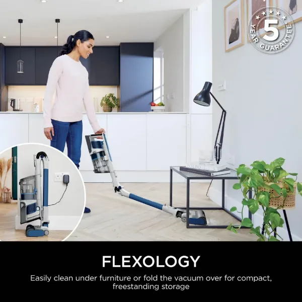 Shark IZ380UK PowerPro Cordless Stick Vacuum Cleaner - 50 Minutes Run Time - Navy Metallic_flexology