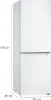 Bosch KGN33NWEBG Series 2 Free-standing fridge-freezer with freezer at bottom 176 x 60 cm White, Total No Frost dimensions