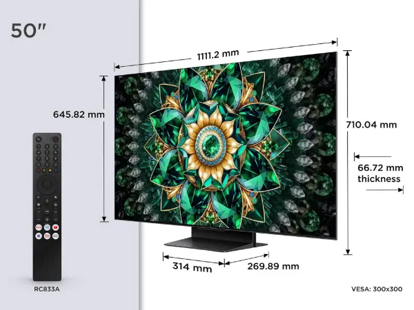 Picture of TCL 50Q7C-UK 50" 4K QD-Mini LED UHD Smart Google TV