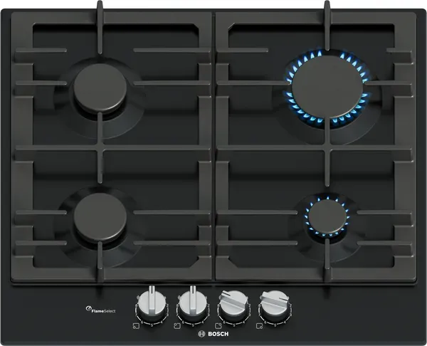 Bosch PCP6A6I90 Series 6, Gas hob, 60 cm, Enamel, Black main