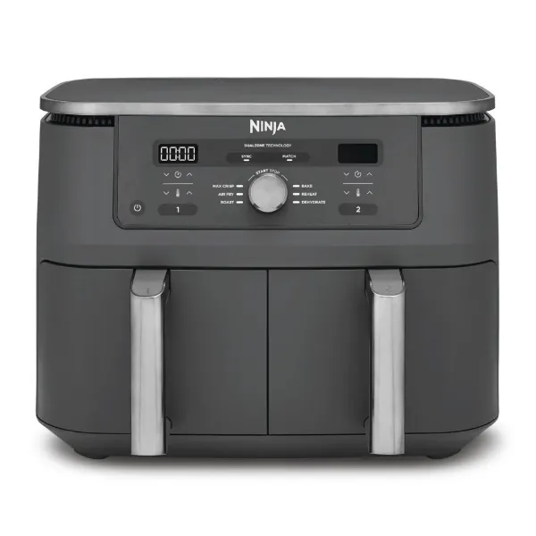 Ninja DZ400UK 9.5 litre MAX 6-in-1 Dual Zone Air Fryer - Gun Metal Grey_front