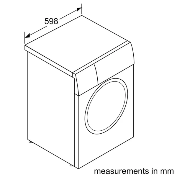 Siemens WG56B2A3GB iQ700 10kg 1600 Spin Washing Machine in Silver Inox_measurements