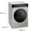 Siemens WG56B2A3GB iQ700 10kg 1600 Spin Washing Machine in Silver Inox_dimensions