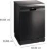 Siemens SN25EC13CE iQ500 60cm Freestanding Dishwasher in Brushed Black Steel Anti-fingerprint_dimensions