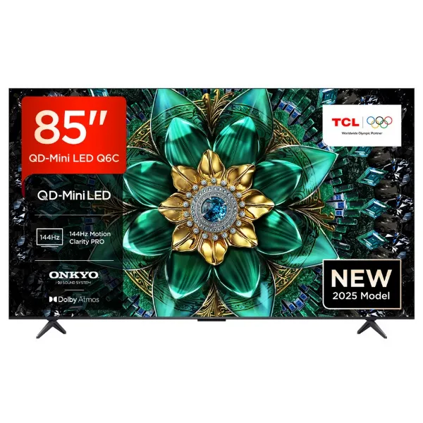 TCL 85Q6C-UK 85" 4K QD-Mini LED UHD Smart Google TV_front