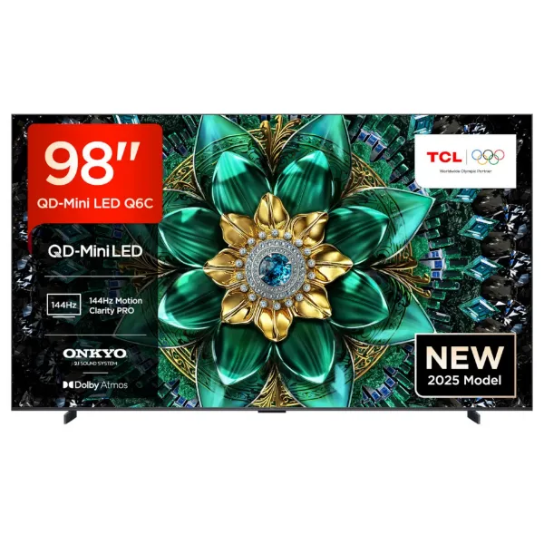 TCL 98Q6C-UK 98" 4K QD-Mini LED UHD Smart Google TV_front