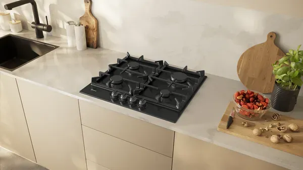 Neff T26CIP8S0 N 70 Gas hob 60 cm Enamel, Black main 2